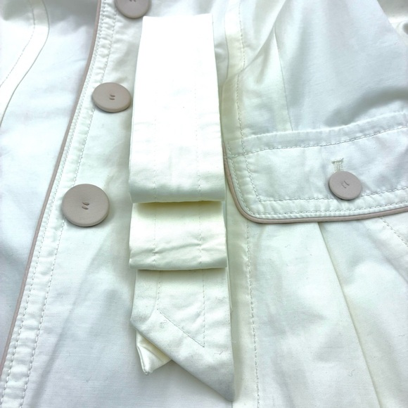 Laundry By Shelli Segal Cream Trench Coat with Pink Trimmings - Picture 8 of 12